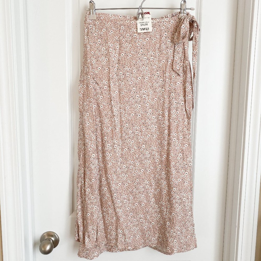 NWT Floral Midi Wrap Skirt